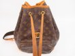 Photo11: LOUIS VUITTON Monogram Leather Brown Backpack Bag Montsouris GM #4384