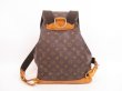 Photo2: LOUIS VUITTON Monogram Leather Brown Backpack Bag Montsouris GM #4384