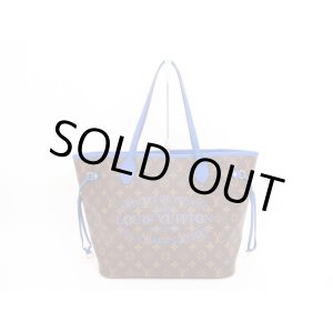 Photo: LOUIS VUITTON Limited Edition Ikat Blue Tote Bag Neverfull MM #4386