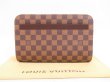 Photo1: LOUIS VUITTON Damier Leather Brown Clutch Bag Purse Saint Louis #4389