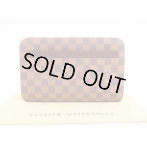 Photo: LOUIS VUITTON Damier Leather Brown Clutch Bag Purse Saint Louis #4389