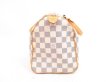 Photo3: LOUIS VUITTON Damier Azur Leather White Hand Bag Purse Speedy25 #4390