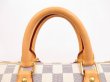 Photo7: LOUIS VUITTON Damier Azur Leather White Hand Bag Purse Speedy25 #4390