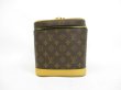 Photo4: LOUIS VUITTON Monogram Leather Brown Cosmetic Bag Nice With Strap #4402