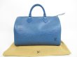 Photo1: LOUIS VUITTON Epi Leather Blue Hand Bag Purse Speedy30 #4403