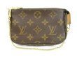 Photo12: LOUIS VUITTON Monogram Leather Brown Chain Pouch Accessories Pouch #4410