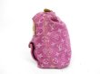 Photo4: LOUIS VUITTON Monogram Denim Pink Shoulder Bag Baggy PM #4413