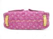 Photo5: LOUIS VUITTON Monogram Denim Pink Shoulder Bag Baggy PM #4413