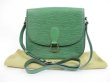 Photo1: LOUIS VUITTON Epi Leather Green Cross-body Bag Saint Cloud GM #4414