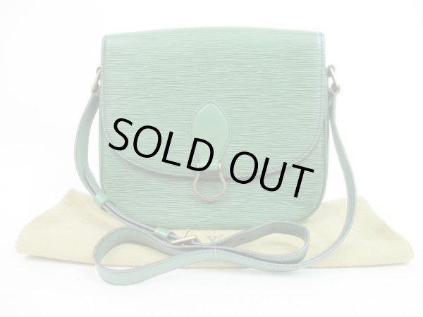 Photo1: LOUIS VUITTON Epi Leather Green Cross-body Bag Saint Cloud GM #4414