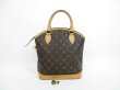 Photo1: LOUIS VUITTON Monogram Leather Brown Hand Bag Purse Lockit PM #4415