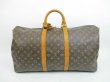 Photo2: LOUIS VUITTON Monogram Leather Brown Gym Bag Keepall 55 Bandouliere #4417