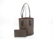 Photo1: LOUIS VUITTON Damier Leather Brown Tote&Shoppers Marais w/Pouch #4421