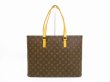 Photo1: LOUIS VUITTON Monogram Leather Brown Tote&Shoppers Bag Luco #4435