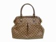 Photo2: LOUIS VUITTON Damier Leather Brown Hand Bag With Strap Trevi GM #4437