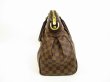 Photo3: LOUIS VUITTON Damier Leather Brown Hand Bag With Strap Trevi GM #4437