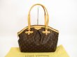 Photo1: LOUIS VUITTON Monogram Leather Brown Tote&Shoppers Bag Tivoli GM #4451