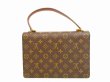 Photo2: LOUIS VUITTON Monogram Leather Brown Hand Bag Purse Concorde #4465