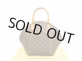 Photo: LOUIS VUITTON Monogram Leather Brown Hand Bag Purse Ellipse MM #4466