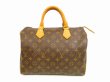 Photo1: LOUIS VUITTON Monogram Leather Brown Hand Bag Purse Speedy30 #4474