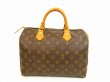 Photo2: LOUIS VUITTON Monogram Leather Brown Hand Bag Purse Speedy30 #4474