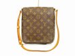 Photo1: LOUIS VUITTON Monogram Leatger Brown Shoulder Bag Musette Salsa Short #4479