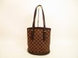 Photo1: LOUIS VUITTON Damier Leather Brown Tote&Shoppers Bag Marais #4480