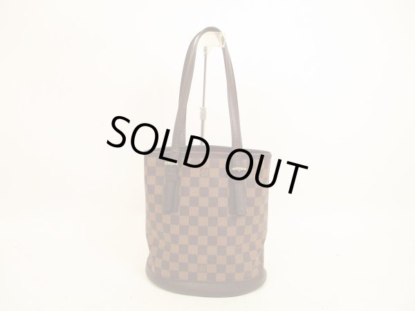 Photo1: LOUIS VUITTON Damier Leather Brown Tote&Shoppers Bag Marais #4480