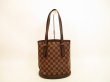 Photo2: LOUIS VUITTON Damier Leather Brown Tote&Shoppers Bag Marais #4480