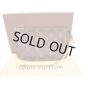 Photo: LOUIS VUITTON Monogram Leather Brown Accessories Pouch Pochette #4493