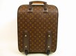 Photo2: LOUIS VUITTON Monogram Leather Brown Carry-on Bag Travel Bag Pegase 45 #4497