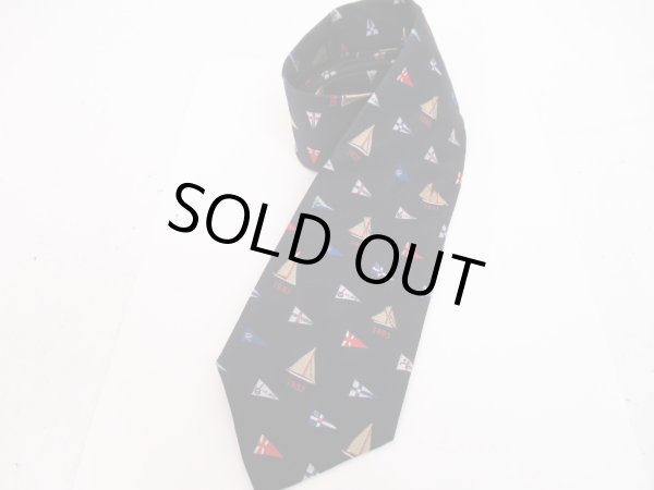 Photo1: LOUIS VUITTON LV Cup 1994 Silk Navy Neck Tie Rare #4499