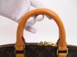 Photo7: LOUIS VUITTON Monogram Leather Brown Hand Bag Purse Alma #4501