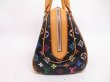 Photo3: LOUIS VUITTON Multi-color Leather Black Hand Bag Purse Priscilla #4510