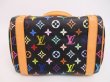 Photo5: LOUIS VUITTON Multi-color Leather Black Hand Bag Purse Priscilla #4510