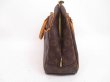 Photo3: LOUIS VUITTON Monogram Leather Brown Hand Bag Purse Deauville #4511