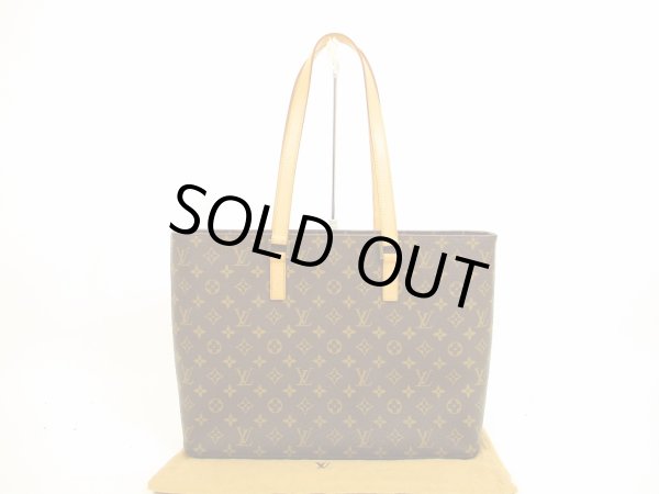 Photo1: LOUIS VUITTON Monogram Leather Brown Tote&Shoppers Bag Luco #4522