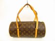 Photo2: LOUIS VUITTON Monogram Leather Brown Hand Bag Papillon 30 w/Pouch #4531