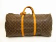 Photo2: LOUIS VUITTON Monogram Leather Brown Gym Bag Keepall 60 Bandouliere #4536