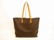 Photo1: LOUIS VUITTON Monogram Leather Brown Tote&Shoppers Bag Cabas Alto #4542