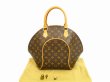 Photo1: LOUIS VUITTON Monogram Leather Brown Hand Bag Purse Ellipse MM #4549