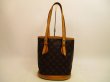 Photo2: LOUIS VUITTON Monogram Leather Brown Tote Bag Petite Bucket w/Pouch #4556