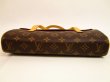 Photo5: LOUIS VUITTON Monogram Leather Brown Hand Bag Purse Sonatine #4558