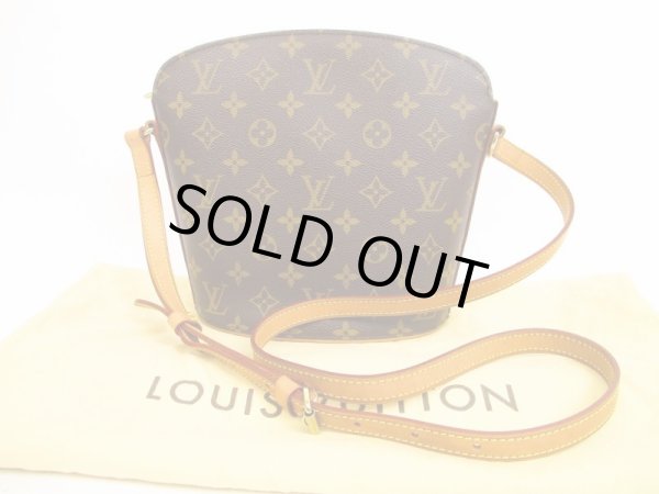 Photo1: LOUIS VUITTON Monogram Leather Brown Messenger&Cross-body Bag Drouot #4567