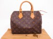 Photo1: LOUIS VUITTON Monogram Leather Brown Hand Bag Purse Speedy25 #4575