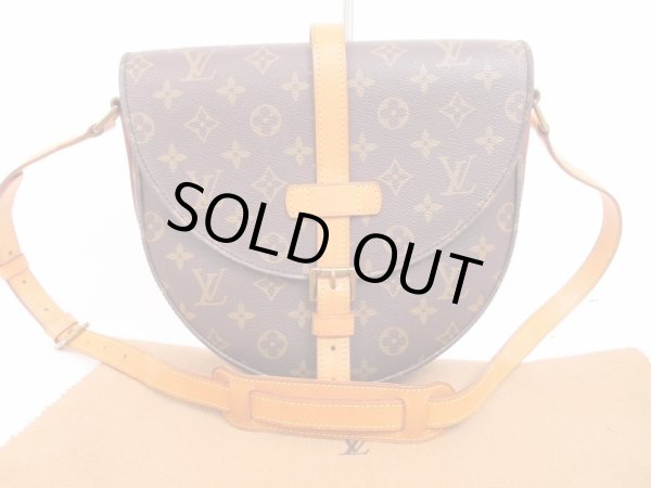 Photo1: LOUIS VUITTON Monogram Leather Brown Cross-body Bag Chantilly GM #4576