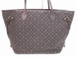 Photo2: LOUIS VUITTON Monogram Canvas Idylle Dark Brown Tote Bag Neverfull MM #4578