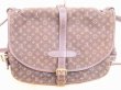 Photo2: LOUIS VUITTON Mini Lin Canvas Brown Messenger&Crossbody Bag Saumur MM #4581