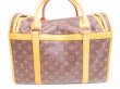 Photo2: LOUIS VUITTON Monogram Leather Brown Dog Carrier Hand Bag Sac Chien 40 #4584