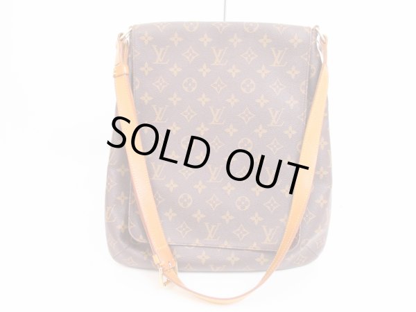 Photo1: LOUIS VUITTON Monogram Leatger Brown Messenger&Cross-body Bag Musette #4585